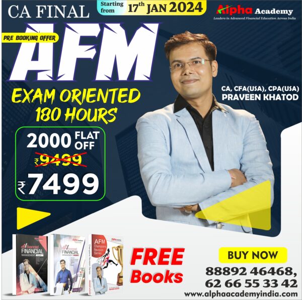 CA Final Advanced Financial Management [Exam Oriented] <br>By CA, CFA(USA) CPA(USA) Praveen Khatod